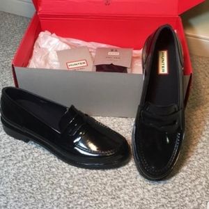 NWT Hunter Original Black Penny Loafers